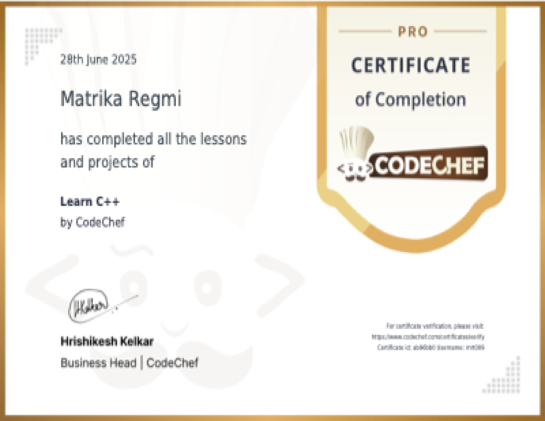 C++ Certificate